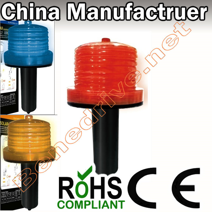 SOLAR WARNING LIGHTS WITH POLE